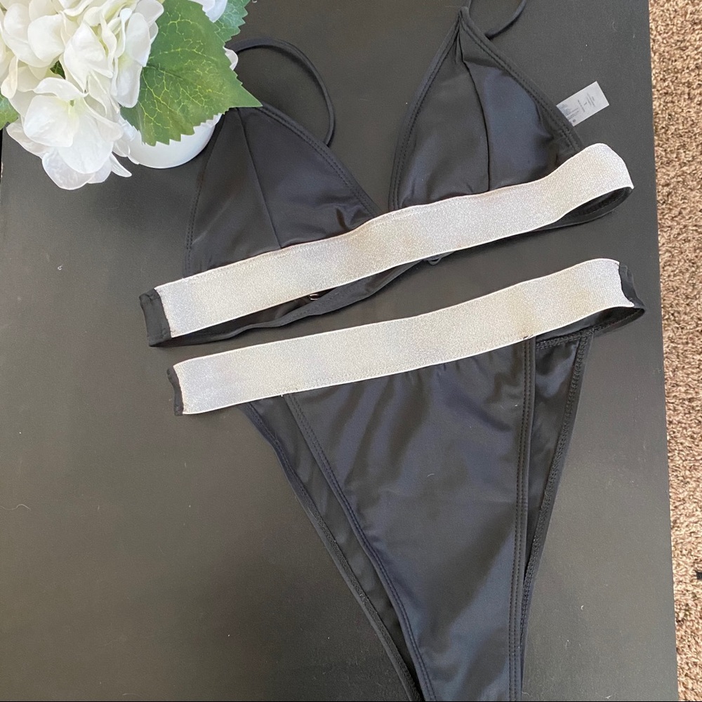 FASHION NOVA sparkly bikini high waist